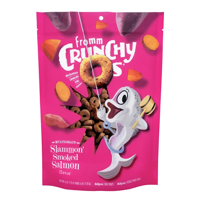 Fromm Crunchy O's Treats Slammon' Smoked Salmon 6-oz