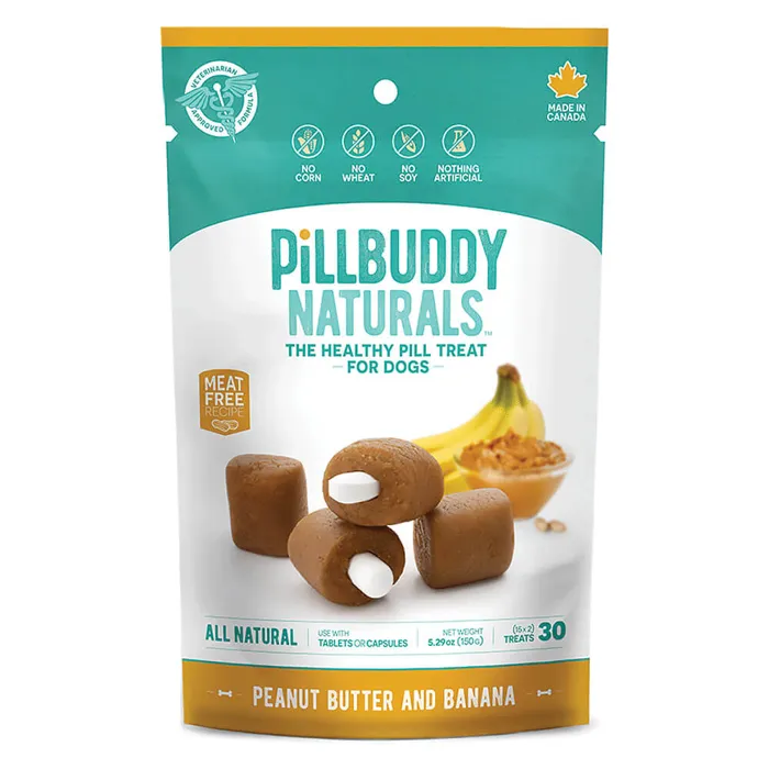 Presidio Dog Pill Buddy Naturals Peanut Butter & Banana 30-ct